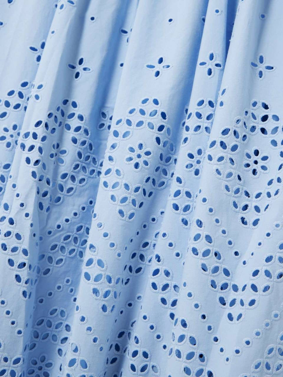 SP Blue Broderie Anglaise Top | Midi Skirt | Set