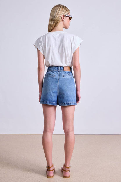 AA Bari High Waist Jean Cotton Denim Shorts