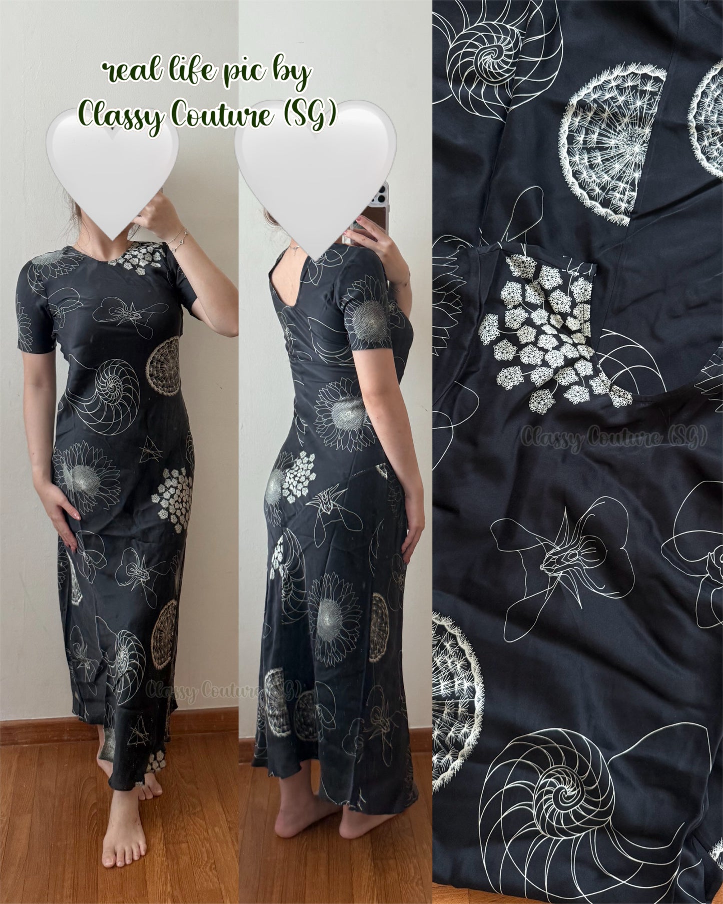 (PART 4/5) SL Short Sleeve Bias Silk Midi Maxi Dress