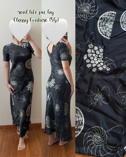 (PART 4/5) SL Short Sleeve Bias Silk Midi Maxi Dress