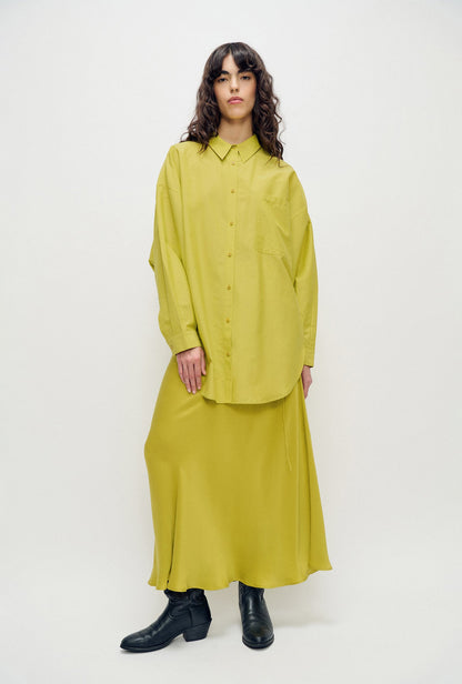 10 COLOURS! Unisex SL Cotton Silk Round Oversized Shirt