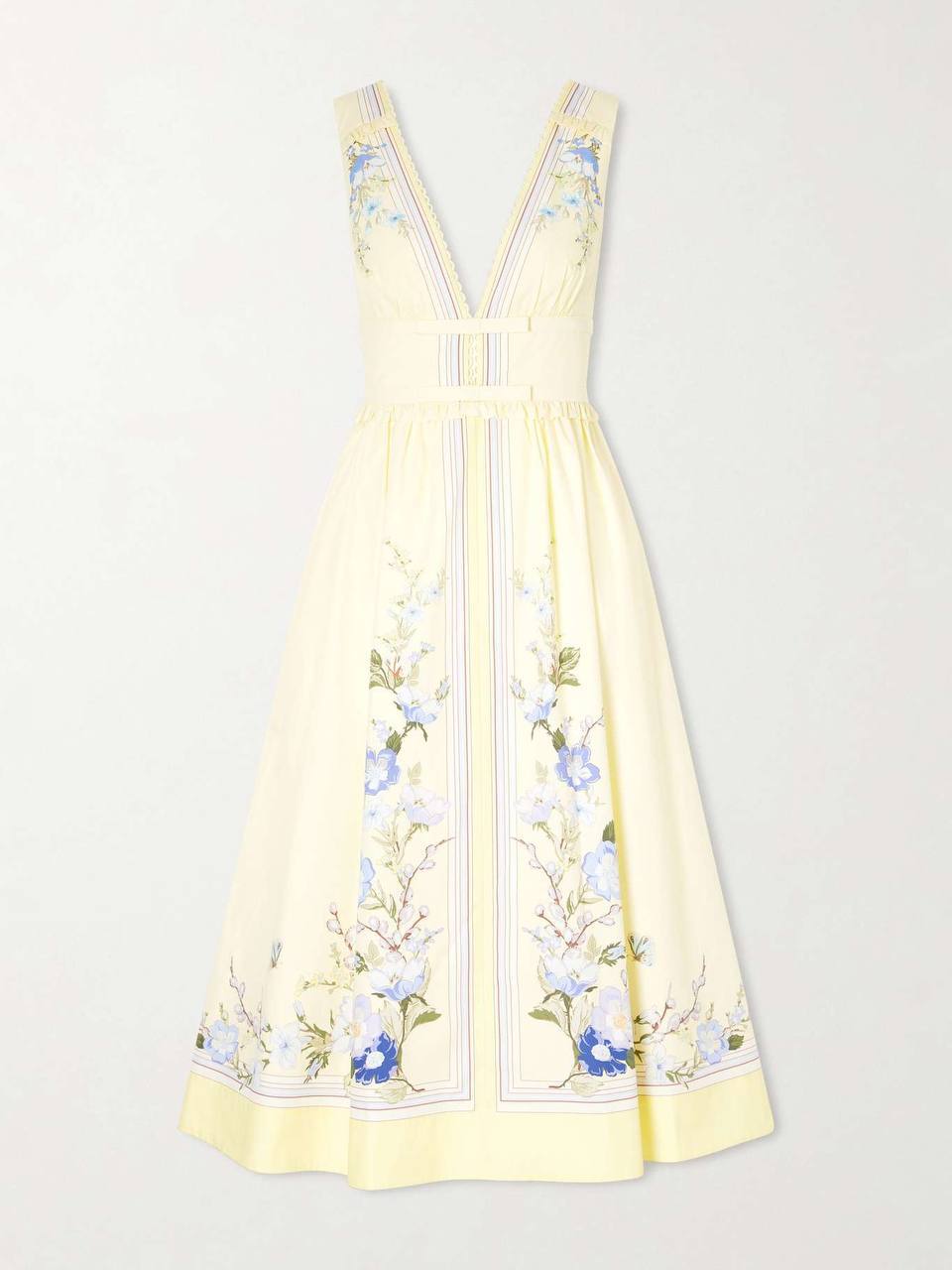 SP Yellow Bow V-neck Dress in Cotton