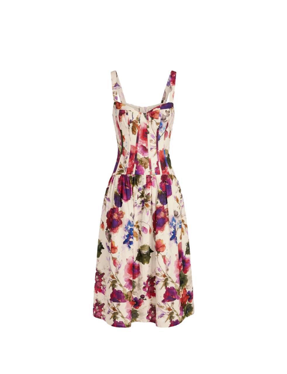 NC Makenna Drop Waist Corset Midi Dress