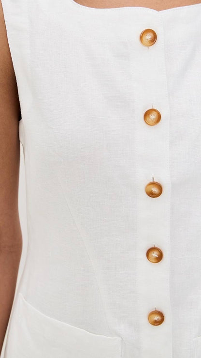PSE Emma Button Down Linen Mini Dress