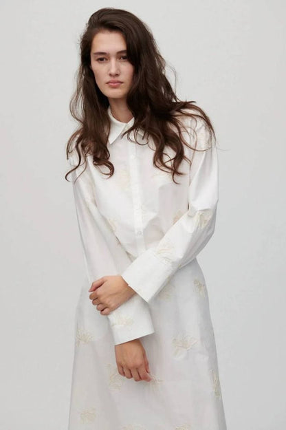 HFM Lisa Cami Top | Ina Shirt | Midi Skirt | Embroidered Cotton Set
