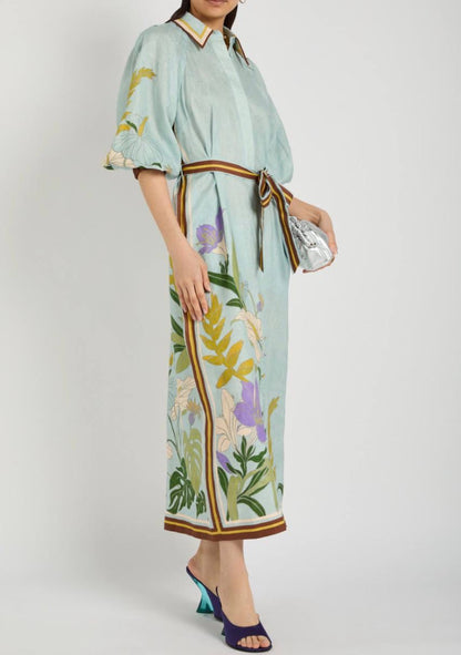 ALM Alfie Linen Shirtdress Midi Dress