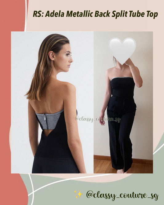 RS Adela Metallic Back Split Tube Top