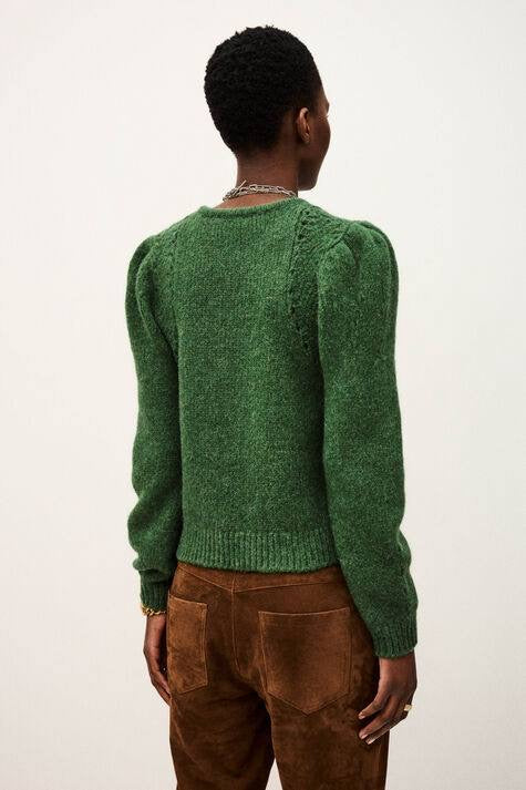 BA Belma Puff-Sleeved Wool-cotton-alpaca blend Jumper