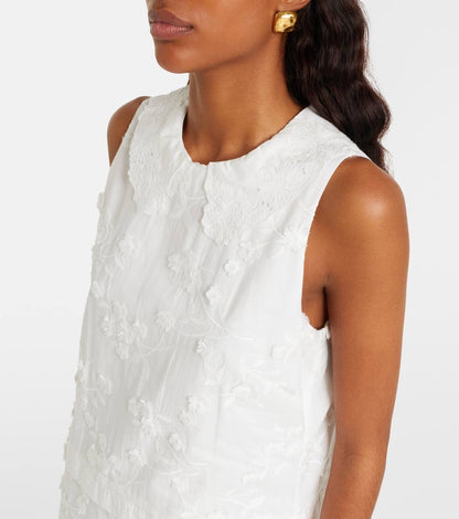 DS Light Volumes Sleeveless Cotton Shift Midi Dress