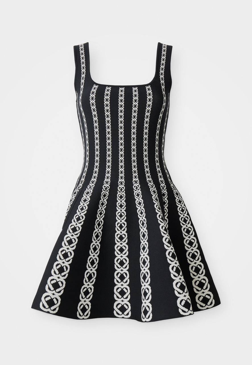 MJ Short Jacquard Knit Mini Dress