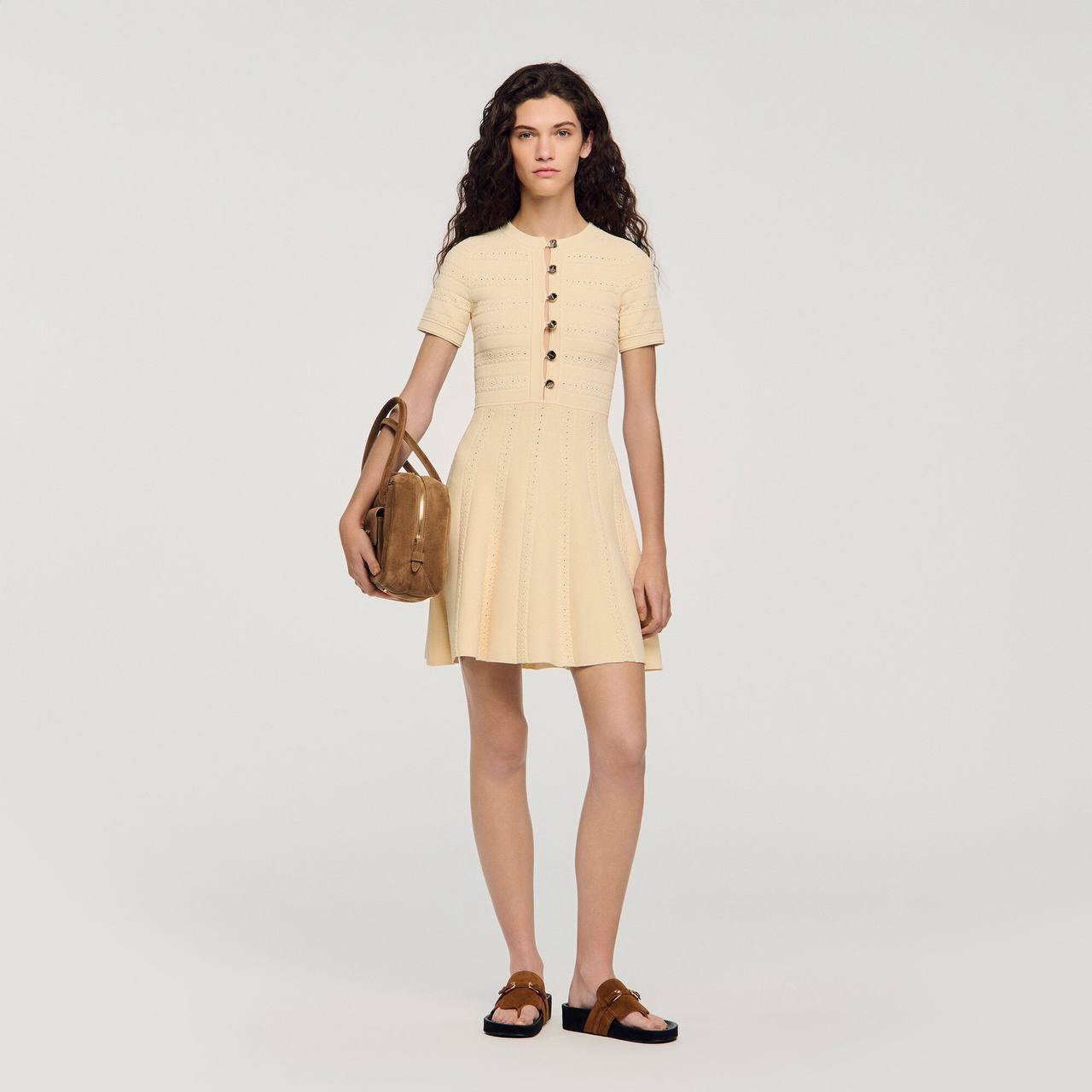 SD Floral Print Knit Mini Dress - Image 3