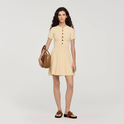 SD Floral Print Knit Mini Dress - Image 3
