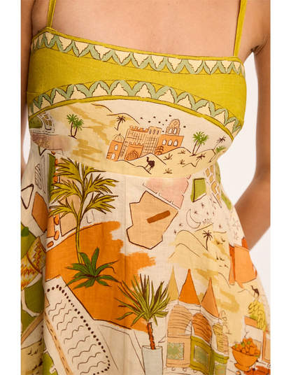 ALM Bazaar Linen Midi Sundress Midi Dress