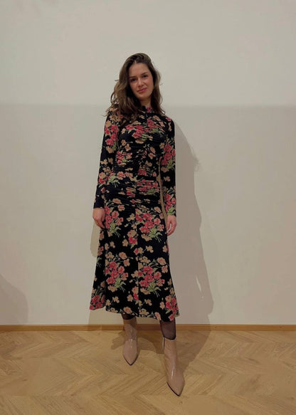 SE Cornelia Long Sleeve Midi Dress