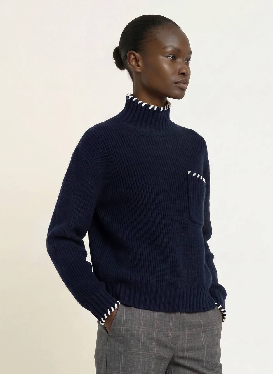 Wool Jumper with Braided Details