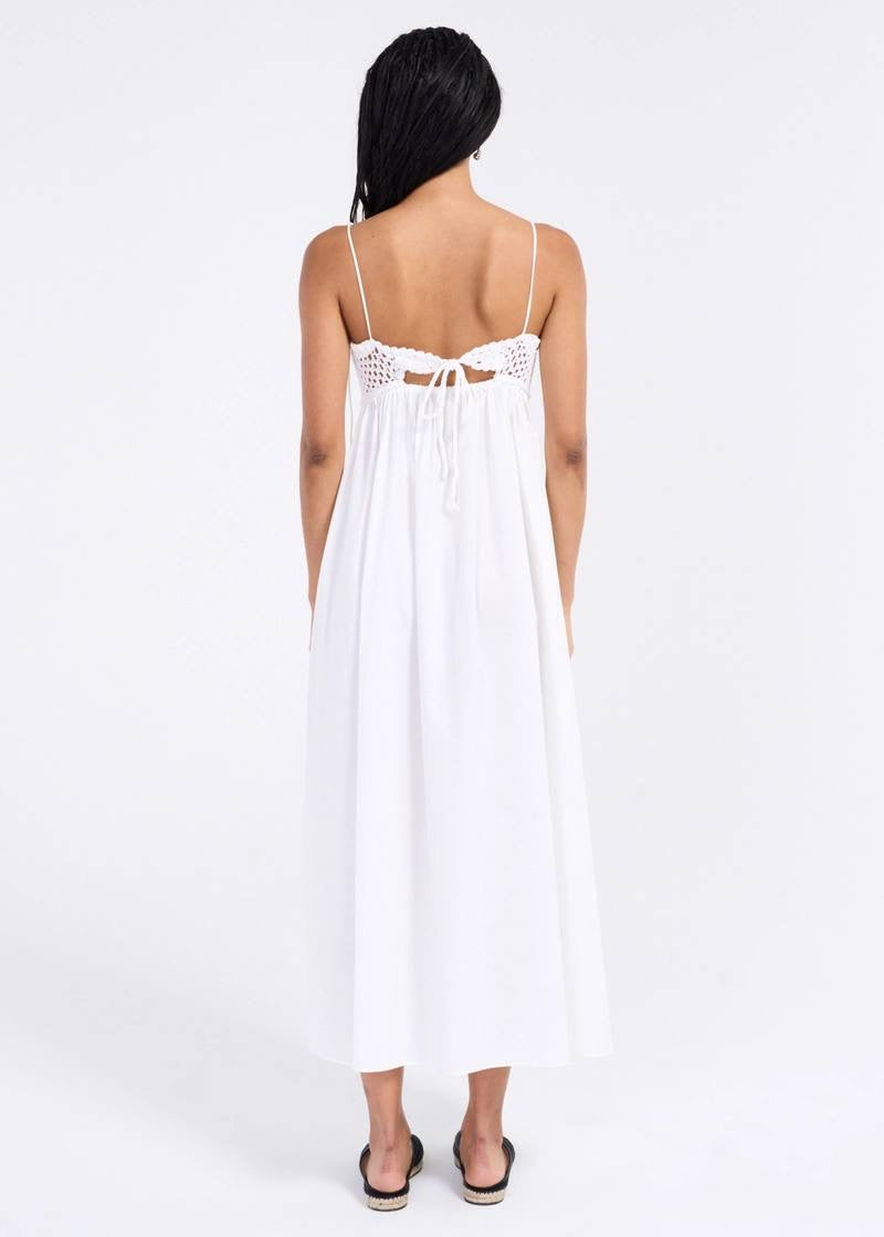 TG Kirsten Crochet Cotton Sundress Maxi Dress | Cami Babydoll Peplum Top