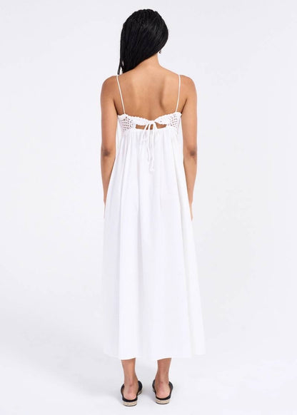 TG Kirsten Crochet Cotton Sundress Maxi Dress | Cami Babydoll Peplum Top