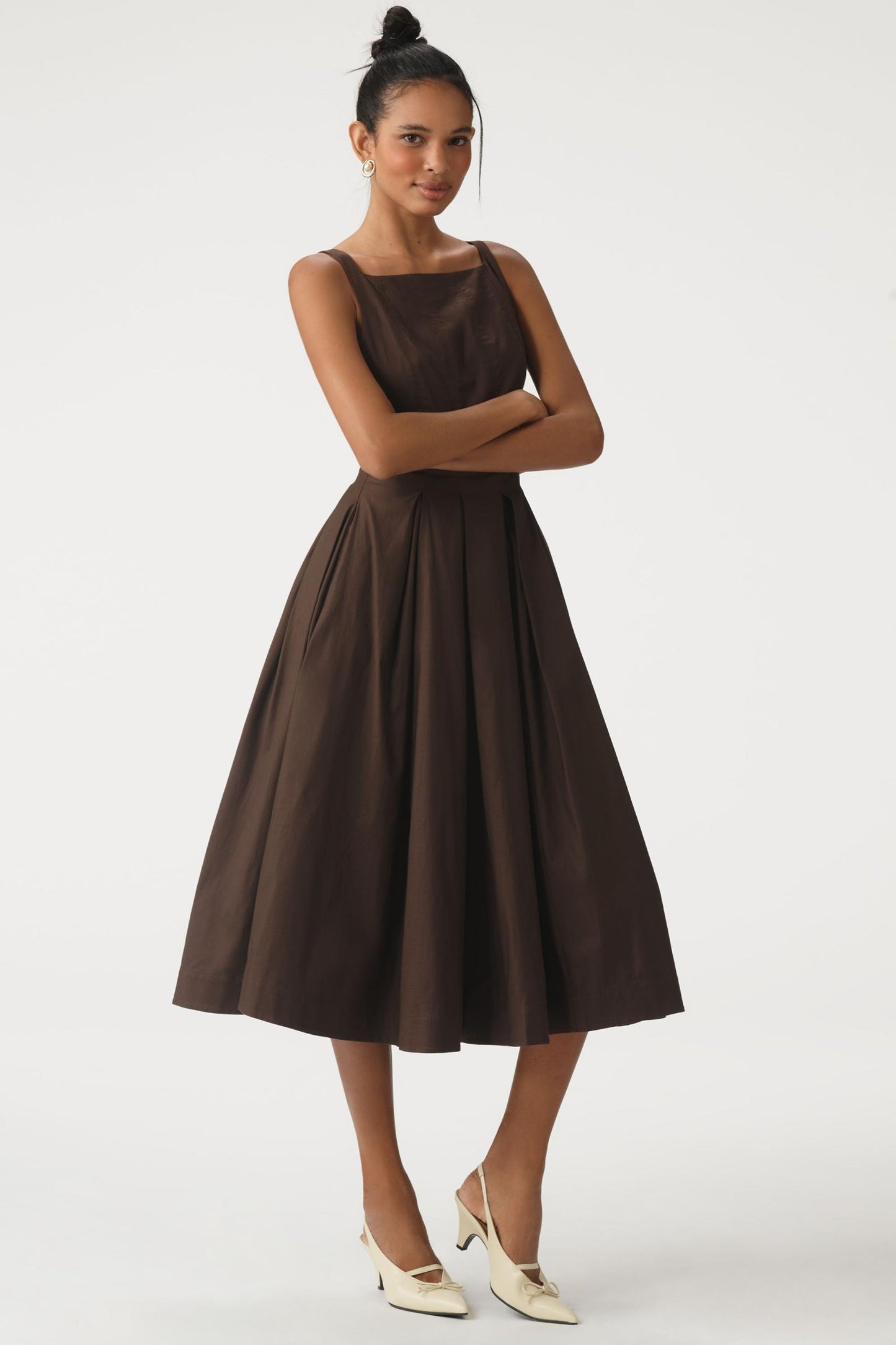 Ref Jovana Stretch-Cotton Midi Dress