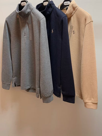 Unisex! RL Men's Estate-Rib Quarter-Zip Pullover