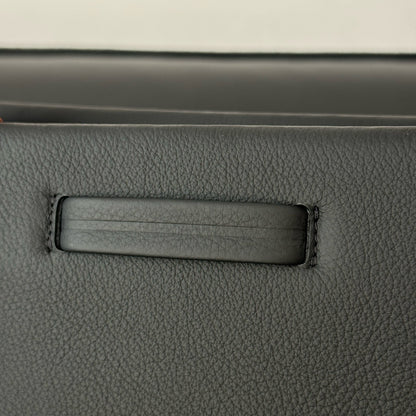 ZN Black Deerskin Leather Tote Bag