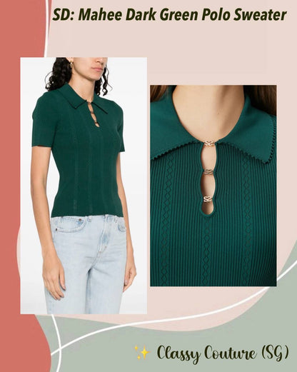 SD Mahee Dark Green Polo Sweater