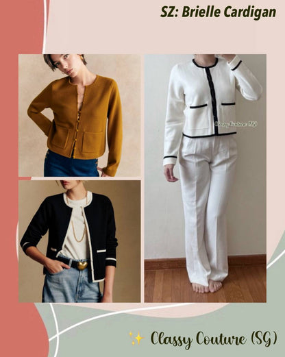 3 Colors! SZ Brielle Merino Wool Cardigan