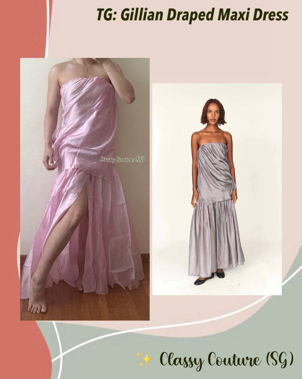 TG Gilian Viscose-blend Draped Sheer Organza Strapless Gown Maxi Dress