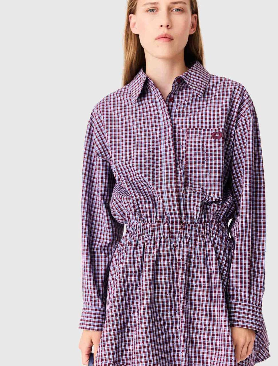 MJ: Ritilona Rhinestone Checked Mini Dress