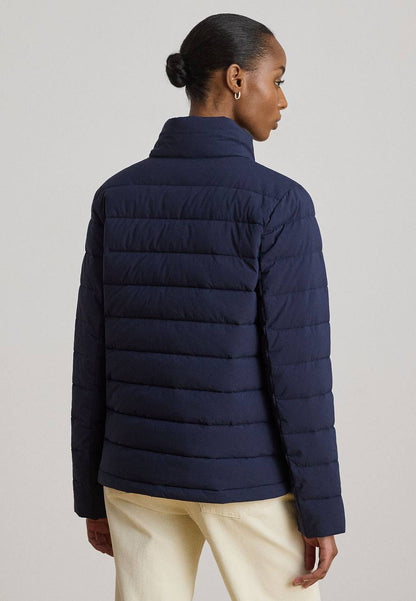 Quilted Stand-collar Mockneck Lightweight Puffer Jacket