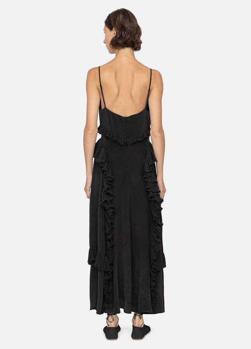 SE Delilah Chiffon Ruffle Midi Maxi Dress