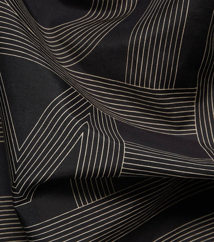 Tot Monogram Stripe Print Cotton-Silk Scarf 57*57cm