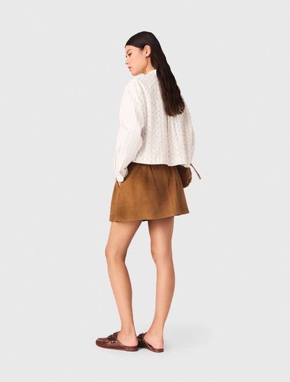 MJ Sequin Beaded Cropped Skirt | Bubble Mini Skirt | Cotton Set