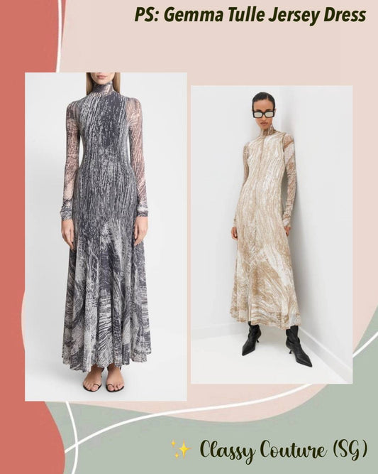 PS Gemma Long Sleeve Jersey High Neck Maxi Dress
