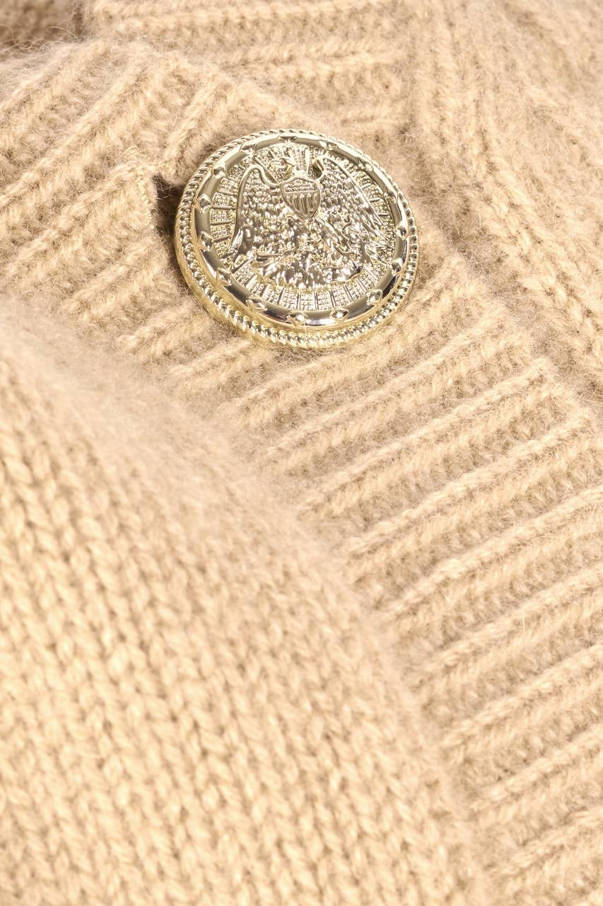 BA Carlia Cashmere Cropped V-neck Cardigan