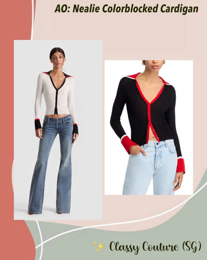 AO Nealie Colorblocked Cardigan