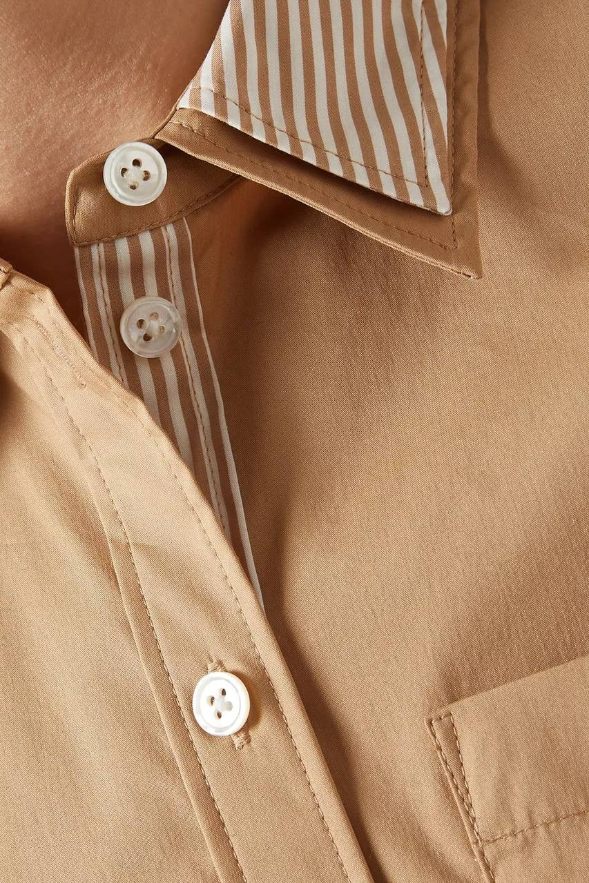 VB Maia Cotton-Blend Double Collar Top