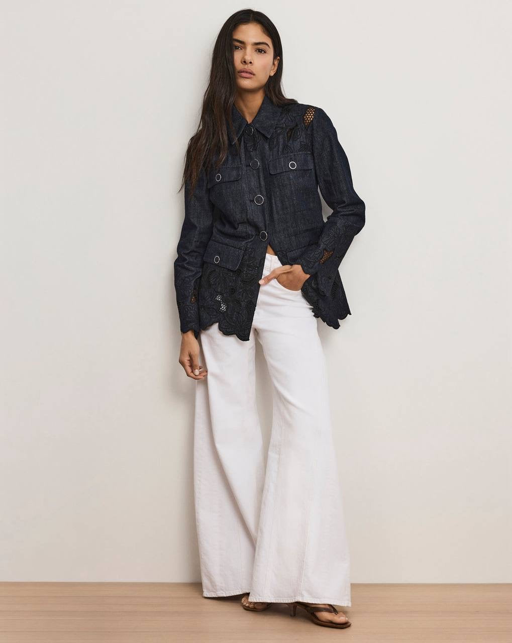 VB Mirielle Eyelet Tank Top | Kiki  Jacket | Osborne Wide-Leg Pant | Set