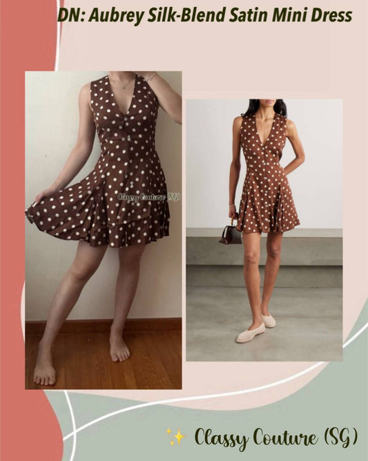 DN Aubrey Silk-Viscose Polka Dot Mini Dress