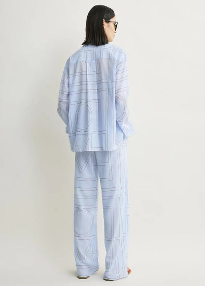 3 Colors! TOT Monogram Sheer Cotton-blend PJ Top | Shorts | Pants | Set
