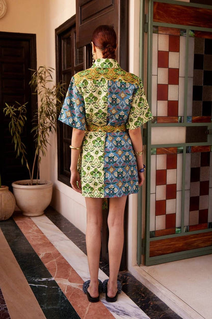 ALM Ali Spliced Linen Midi Dress ShirtDress | Mini Dress