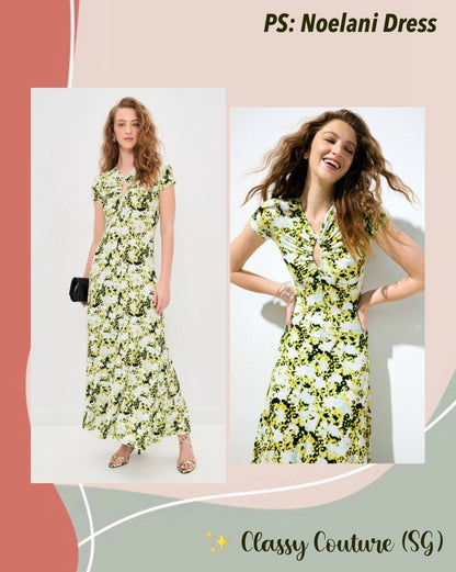 PS Noelani Rayon Stretch Jersey Keyhole Maxi Dress