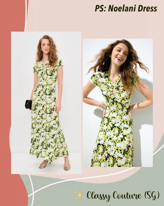 PS Noelani Rayon Stretch Jersey Keyhole Maxi Dress