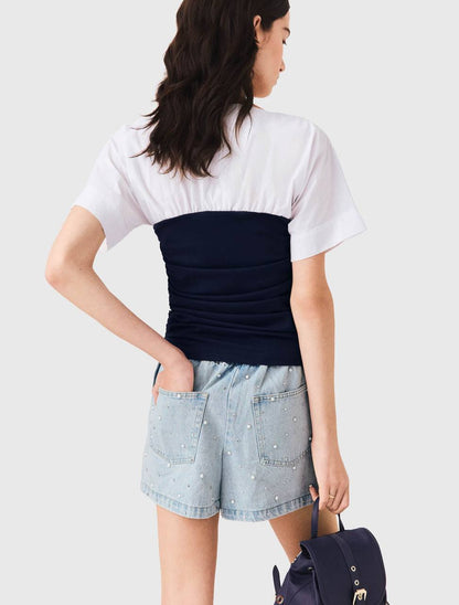 MJ Pleated Jersey Top