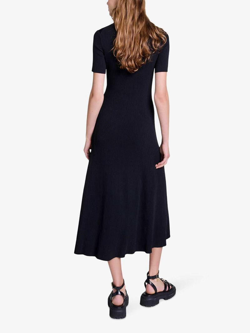 MJ Clover Embellished Short-Sleeve Midi Dress