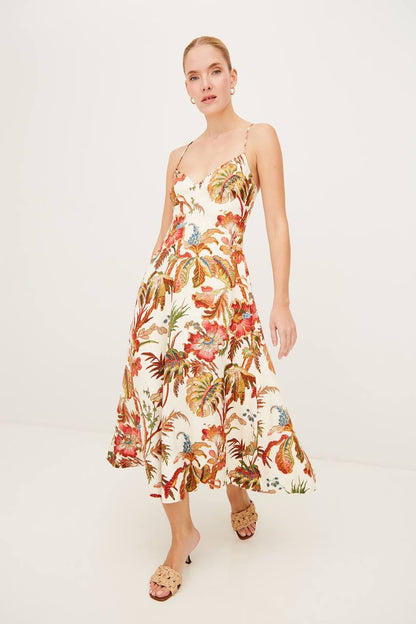 CC Mae Linen Midi Dress