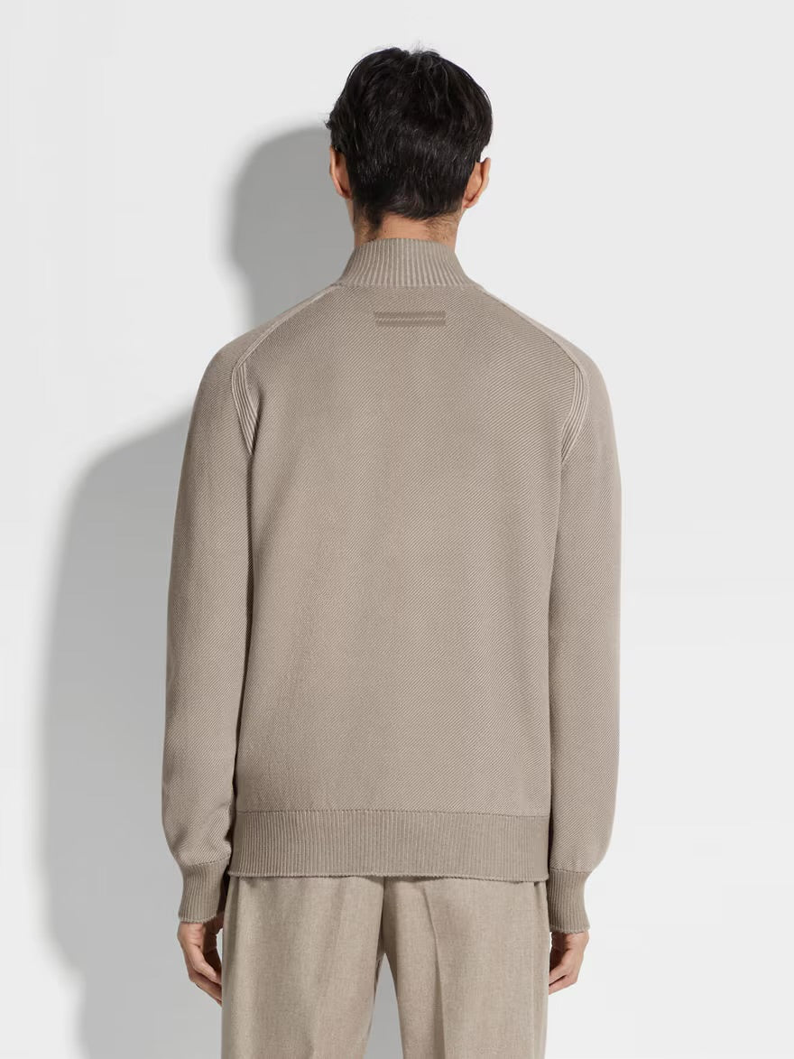 ZN Men’s Cashseta Cashmere-Silk Full Zip Cardigan