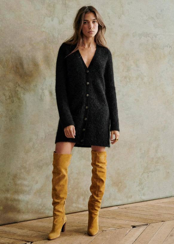 SZ Junie Mohair-Wool blend Sweater Mini Dress