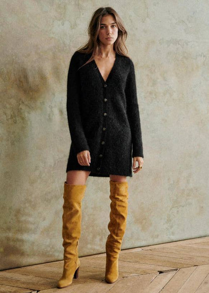 SZ Junie Mohair-Wool blend Sweater Mini Dress