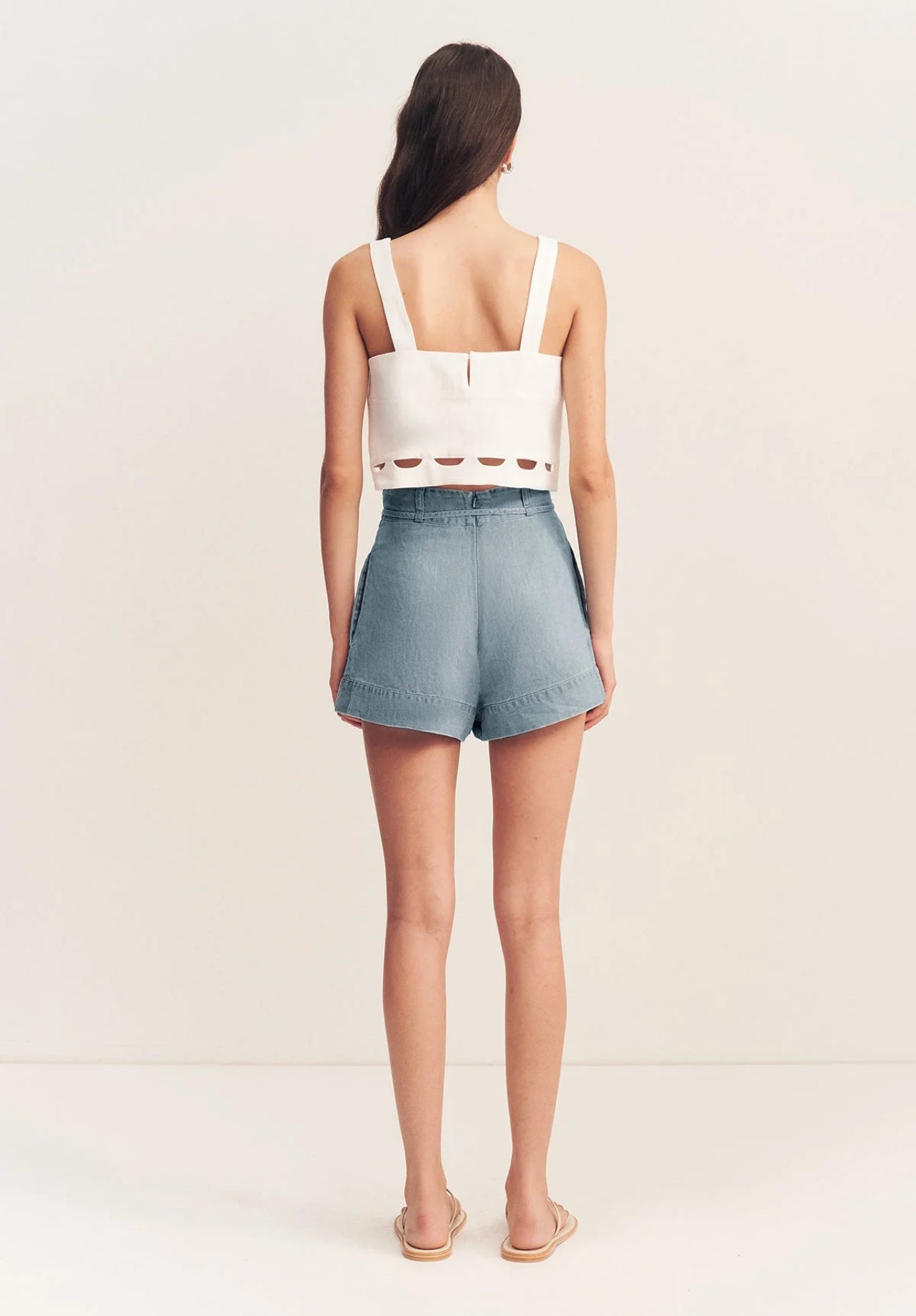 SJ Birdie Scallop Linen Cami Top | Scallop Pants | Set
