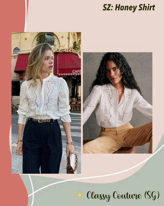 SZ Honey Organic Cotton Shirt in Ecru